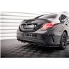Maxton - Arriere Lame (avec une barre verticale) Mercedes-Benz C AMG-Line W205 Facelift Noir Brillant