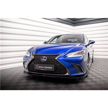 Maxton - Lame Du Pare-Chocs Avant V.1 Lexus ES F Sport Mk7 Noir Brillant