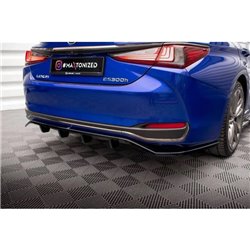 Maxton - Arriere Lame (avec une barre verticale) Lexus ES F Sport Mk7 Noir Brillant