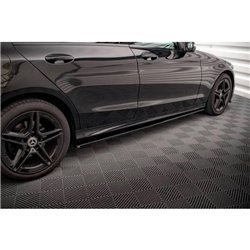 Maxton - Rajouts Des Bas De Caisse Mercedes-Benz C43 / C AMG-Line Sedan / Estate W205 / S205 Facelift Noir Brillant