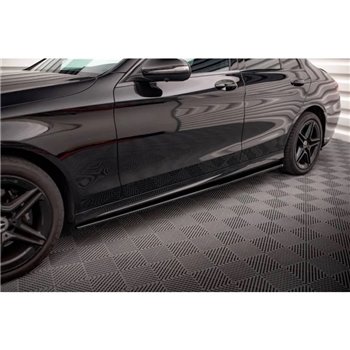 Maxton - Rajouts Des Bas De Caisse Mercedes-Benz C43 / C AMG-Line Sedan / Estate W205 / S205 Facelift Noir Brillant