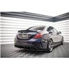 Maxton - Street Pro Central Diffuseur Arriere Mercedes-AMG C 43 Sedan W205 Facelift Noir-Rouge