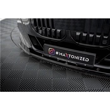 Maxton - Lame Du Pare-Chocs Avant V.1 BMW 7 M-Pack / M760e / i7 M-Pack G70 Noir Brillant
