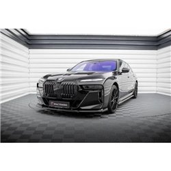 Maxton - Lame Du Pare-Chocs Avant V.1 BMW 7 M-Pack / M760e / i7 M-Pack G70 Noir Brillant