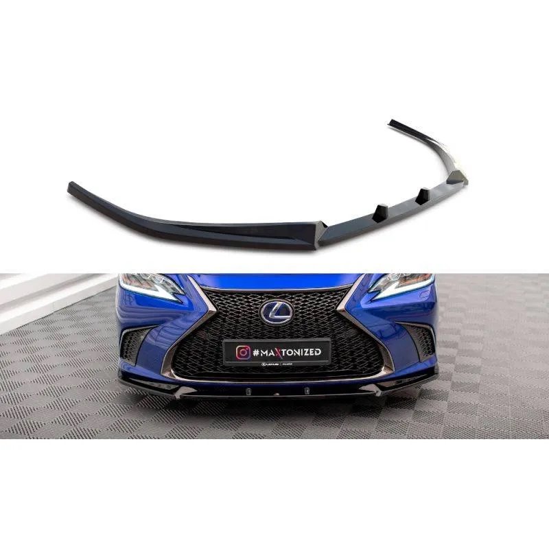 Maxton - Lame Du Pare-Chocs Avant V.2 Lexus ES F Sport Mk7 Noir Brillant