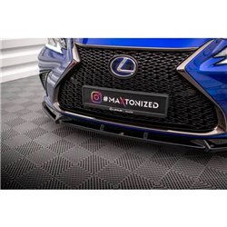 Maxton - Lame Du Pare-Chocs Avant V.2 Lexus ES F Sport Mk7 Noir Brillant