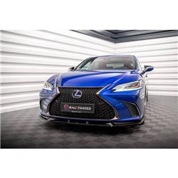 Maxton - Lame Du Pare-Chocs Avant V.2 Lexus ES F Sport Mk7 Noir Brillant