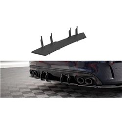 Maxton - Street Pro Central Diffuseur Arriere Mercedes-AMG C 43 Sedan W205 Facelift Rouge