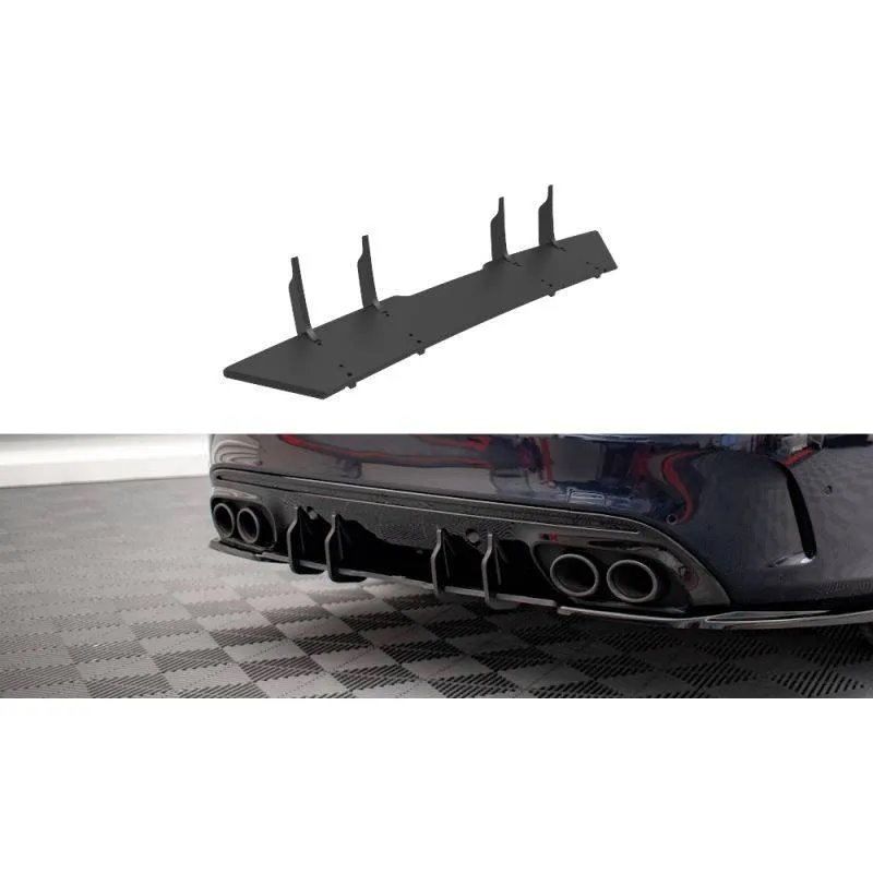 Maxton - Street Pro Central Diffuseur Arriere Mercedes-AMG C 43 Sedan W205 Facelift Rouge