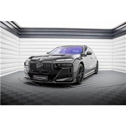 Maxton - Lame Du Pare-Chocs Avant V.2 BMW 7 M-Pack / M760e / i7 M-Pack G70 Noir Brillant