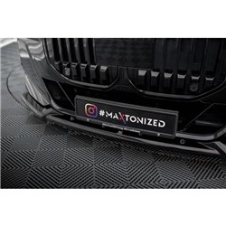 Maxton - Lame Du Pare-Chocs Avant V.2 BMW 7 M-Pack / M760e / i7 M-Pack G70 Noir Brillant