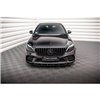 Maxton - Lame Du Pare-Chocs Avant V.2 Mercedes-Benz C AMG Line Sedan / Coupe / Estate W205 / C205 / S205 Facelift Noir Brillant