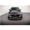 Maxton - Lame Du Pare-Chocs Avant V.1 Mercedes-Benz C AMG Line Sedan / Coupe / Estate W205 / C205 / S205 Facelift Noir Brillant