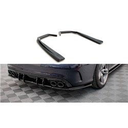 Maxton - Lames De Pare-Chocs Arrière Latérales Mercedes-AMG C 43 Sedan W205 Facelift Noir Brillant