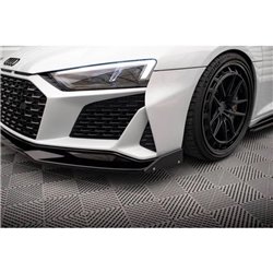 Maxton - Lame Du Pare-Chocs Avant V.3 + Ailerons Audi R8 Mk2 Facelift Noir Brillant