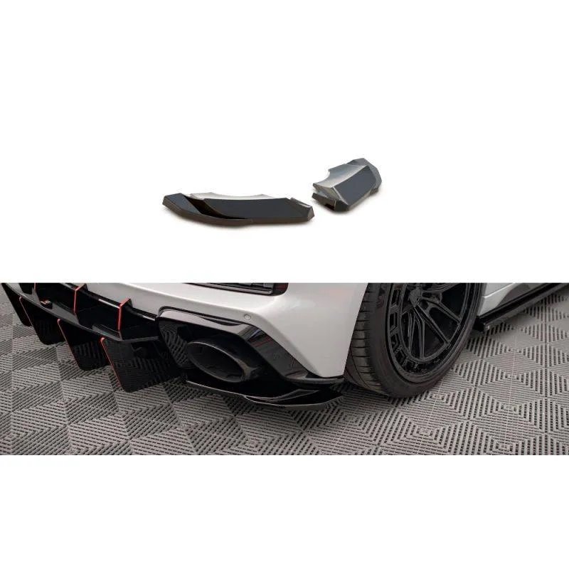 Maxton - Lames De Pare-Chocs Arrière Latérales Audi R8 Mk2 Facelift Noir Brillant