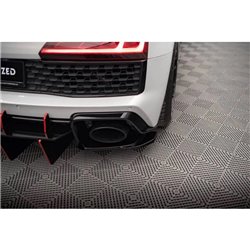 Maxton - Lames De Pare-Chocs Arrière Latérales Audi R8 Mk2 Facelift Noir Brillant