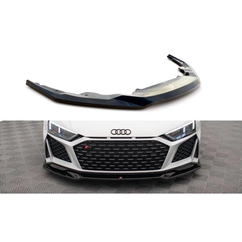 Maxton - Lame Du Pare-Chocs Avant V.3 Audi R8 Mk2 Facelift Noir Brillant