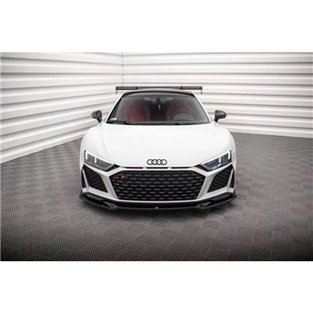 Maxton - Lame Du Pare-Chocs Avant V.3 Audi R8 Mk2 Facelift Noir Brillant