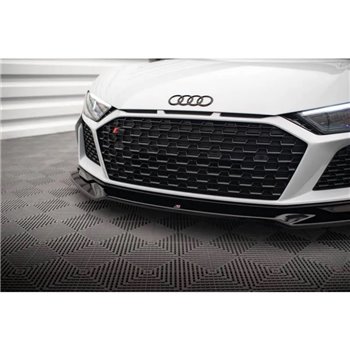 Maxton - Lame Du Pare-Chocs Avant V.3 Audi R8 Mk2 Facelift Noir Brillant