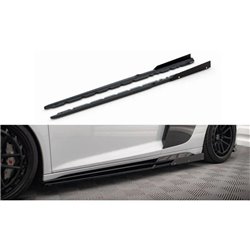 Maxton - Rajouts Des Bas De Caisse V.2 + Ailerons Audi R8 Mk2 Facelift Noir Brillant