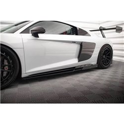 Maxton - Rajouts Des Bas De Caisse V.2 + Ailerons Audi R8 Mk2 Facelift Noir Brillant