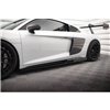 Maxton - Rajouts Des Bas De Caisse V.2 + Ailerons Audi R8 Mk2 Facelift Noir Brillant