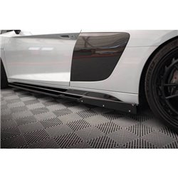 Maxton - Rajouts Des Bas De Caisse V.2 + Ailerons Audi R8 Mk2 Facelift Noir Brillant