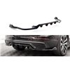 Maxton - Arriere Splitter (avec une barre verticale) Volvo XC60 R-Design Mk2 Facelift Noir Brillant