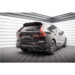 Maxton - Arriere Lame (avec une barre verticale) Volvo XC60 R-Design Mk2 Facelift Noir Brillant