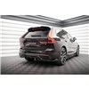Maxton - Arriere Lame (avec une barre verticale) Volvo XC60 R-Design Mk2 Facelift Noir Brillant