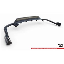 Maxton - Arriere Lame (avec une barre verticale) Volvo XC60 R-Design Mk2 Facelift Noir Brillant