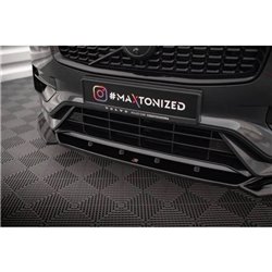 Maxton - Lame Du Pare-Chocs Avant V.1 Volvo XC90 R-Design Mk2 Facelift Noir Brillant
