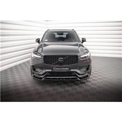 Maxton - Lame Du Pare-Chocs Avant V.2 Volvo XC90 R-Design Mk2 Facelift Noir Brillant