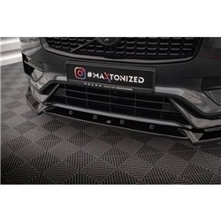 Maxton - Lame Du Pare-Chocs Avant V.2 Volvo XC90 R-Design Mk2 Facelift Noir Brillant