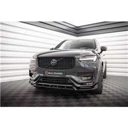 Maxton - Lame Du Pare-Chocs Avant V.2 Volvo XC90 R-Design Mk2 Facelift Noir Brillant