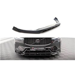 Maxton - Lame Du Pare-Chocs Avant Volvo XC60 R-Design Mk2 Facelift Noir Brillant