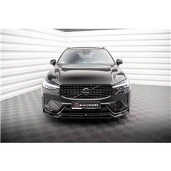 Maxton - Lame Du Pare-Chocs Avant Volvo XC60 R-Design Mk2 Facelift Noir Brillant