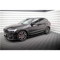 Maxton - Rajouts Des Bas De Caisse Volvo XC60 R-Design Mk2 Facelift Noir Brillant