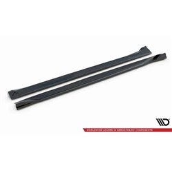 Maxton - Rajouts Des Bas De Caisse Volvo XC60 R-Design Mk2 Facelift Noir Brillant