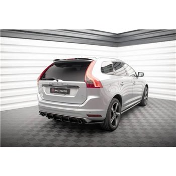 Maxton - Street Pro Central Diffuseur Arriere Volvo XC60 R-Design Mk1 Facelift Noir-Rouge