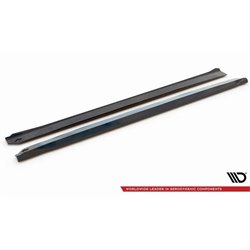Maxton - Rajouts Des Bas De Caisse Volvo XC90 R-Design Mk2 Facelift Noir Brillant