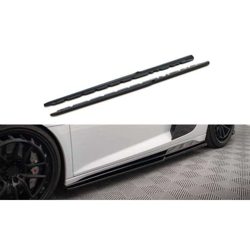 Maxton - Rajouts Des Bas De Caisse V.2 Audi R8 Mk2 Facelift Noir Brillant