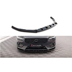 Maxton - Lame Du Pare-Chocs Avant Volvo V90 / S90 R-Design Mk2 Noir Brillant