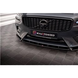 Maxton - Lame Du Pare-Chocs Avant Volvo V90 / S90 R-Design Mk2 Noir Brillant