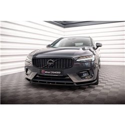 Maxton - Lame Du Pare-Chocs Avant Volvo V90 / S90 R-Design Mk2 Noir Brillant