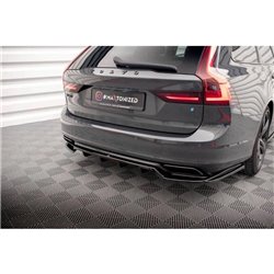 Maxton - Arriere Lame (avec une barre verticale) Volvo V90 / S90 R-Design Mk2 Noir Brillant