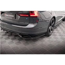 Maxton - Arriere Lame (avec une barre verticale) Volvo V90 / S90 R-Design Mk2 Noir Brillant