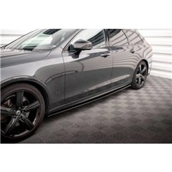 Maxton - Rajouts Des Bas De Caisse Volvo V90 / S90 R-Design Mk2 Noir Brillant