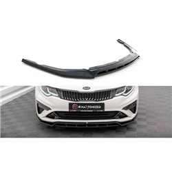 Maxton - Lame Du Pare-Chocs Avant V.1 Kia Optima Mk4 Facelift Noir Brillant